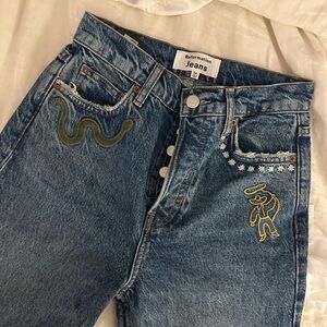 Reformation Denim with Embroidery